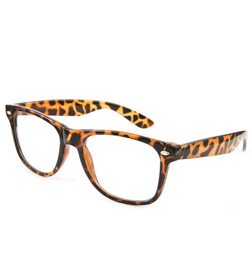 Unbranded Tortoise-shell Clear Geek Wayfarer Sunglasses