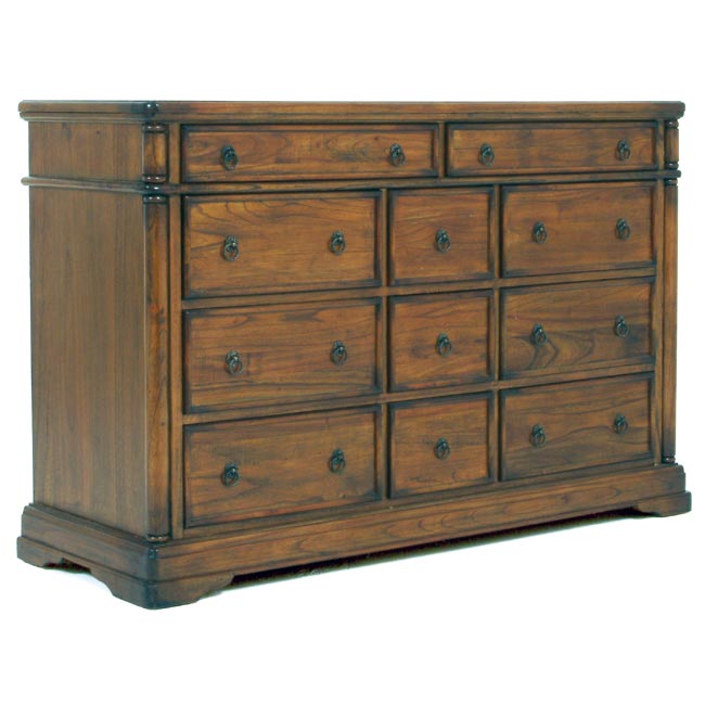Toscana Collection dark wood 11 draw chest