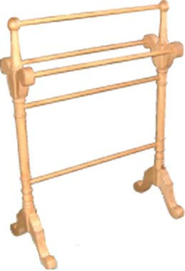 Elegan victorian style towel rail made in beech. This item can be supplied in antique or waxed