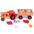 Tractor and Trailor Wooden Toy