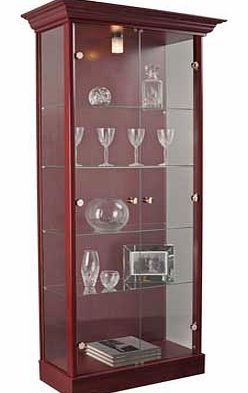 Unbranded Traditional Glass Display Cabinet - Mahogany