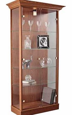 Unbranded Traditional Glass Display Cabinet - Oak Effect