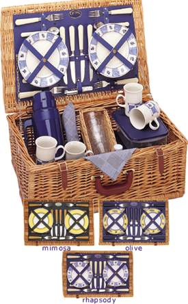Traditional Picnic Basket for 4 People