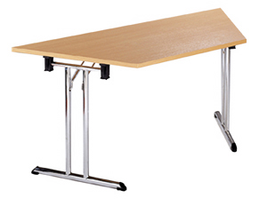 Unbranded Trapezoidal folding modular table (chrm legs)