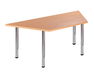 Unbranded Trapezoidal modular table (tubular legs)