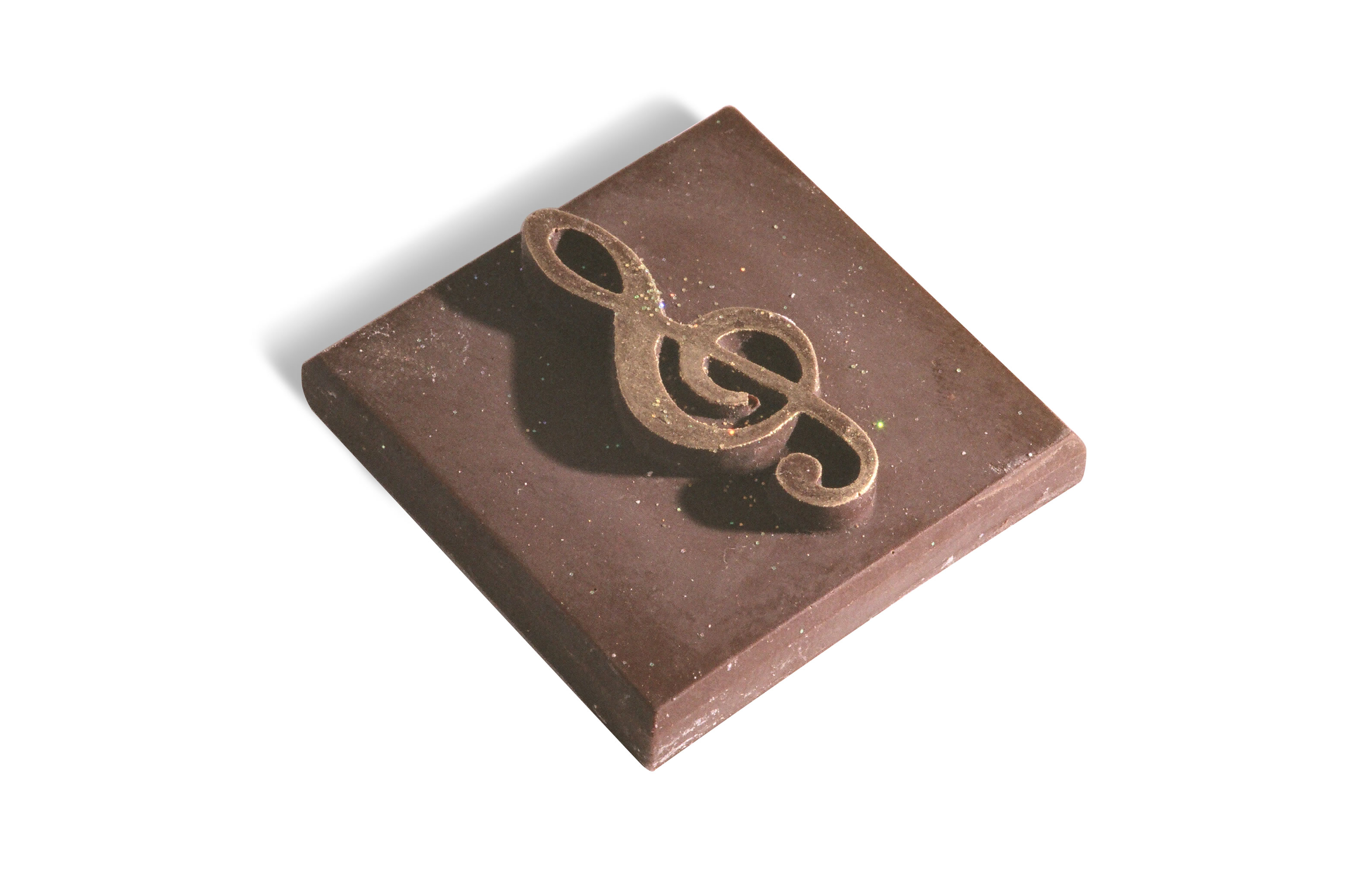 Indulge with rich belgian chocolate beautifully designed as a treble clef.