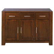 This contemporary sideboard is made from a stained oak veneer wood and has an acacia finish.  This s