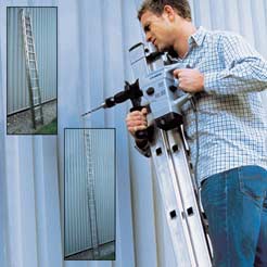 The SGB Youngman Triple Ladders are of lightweight aluminium.Box sectionNon-slipTwist proofSquare