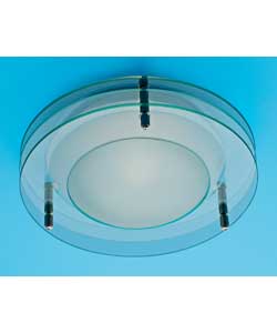 Clear glass.1 light.IP rating IP44.Suitable for zones 1 and 2.Light output equivalent to 60w.Size (H
