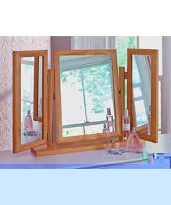 Triple Mirror - Beech Finish