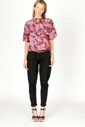 Unbranded Trixie Paisley Print Pussy Bow Blouse
