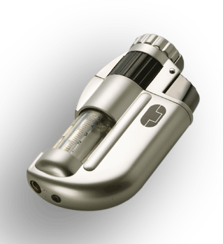 A windproof turbojet flame lighter in a cast steel