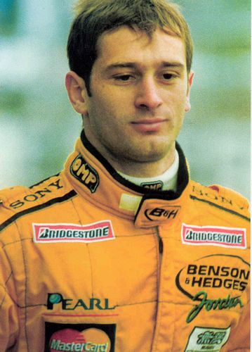 Jarno Trulli in his Jordan racesuit 2000