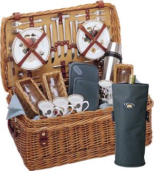 Deluxe high quality willow picnic hamper