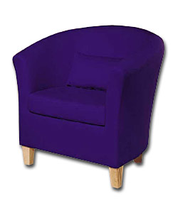 Tub Chair with Bolster - Blue.