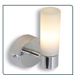 Mains Voltage frosted glass wall light ideal for bathroom mirror lighting