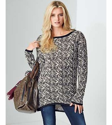 This versatile, soft knit tunic sweater, with high low hemline, offers cosy warmth and will go with countless outfits, due to its neutral colour combination.Kaleidoscope Sweater Features: Washable 70% Acrylic, 20% Wool, 10% Nylon Back Length approx. 
