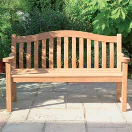 Unbranded Turnberry 5` Curved Back Bench 614 - Mahogany