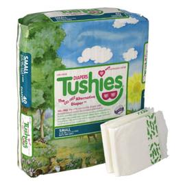 Unbranded Tushies Gel-Free Disposable Nappies - Small