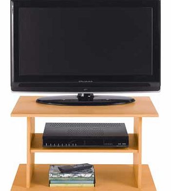 This simple oak effect TV stand supports a TV up to 20 inches and provides space for a set top box or DVD player. A great value for money unit. ideal for a smaller room. Collect in store today. Size H38. W60. D40cm. Weight 30kg. 1 shelf. Height betwe