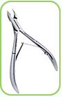 1/4 jaw cuticle nipper.  Made of chrome plated har