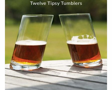 Twelve Tipsy Glass Tumblers (also know as a Wonky Glass Tumbler)Have you ever seen a glass tumbler that is wonky? Well now you can with these Tipsy Glass Tumblers. Dont worry, its not your eyes playing tricks on you, the Wonky Glass Tumblers, really 