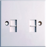 Twin RJ11 Socket Wall Plate ( Twin RJ11 Wall Skt )