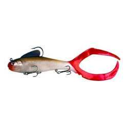 Unbranded Twin Tail Soft Bait - 135g - 25cm - Red / White