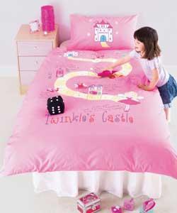 Twinkles Castle Single Duvet Cover Set - Pink