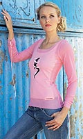 Twisted Ribbon Womens Long Sleeved top