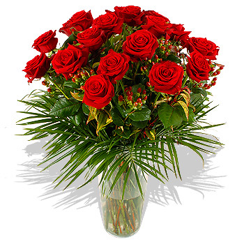 Unbranded Two Dozen Red Roses   FREE VASE! - flowers