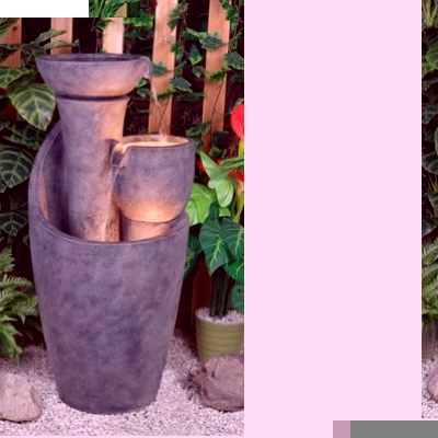 Unbranded Two Pouring Grey Bowls Water Feature