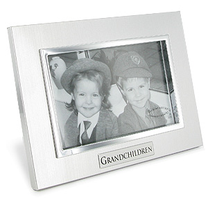 Unbranded Two Tone Aluminium Grandchildren Photo Frame