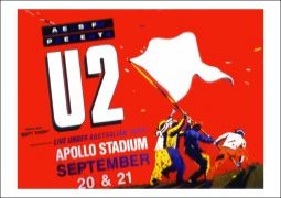 U2 Apollo Stadium 1980 - Limited Edition Reproduction - by Chris Grosz Limited Edition Concert Poste