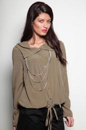 Unbranded Una Hooded Blouse