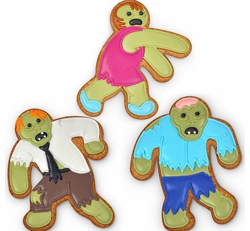 Undead Fred Cookie Cutters Undead Fred Cookie Cutters are a set of 3 zombie shaped cookie cutters! They are made from food safe plastic and are dishwasher safe. Each cutter measures around 6.7 cm x 9.5 cm x 2 cm. There is a gingerbread cookie recipe 