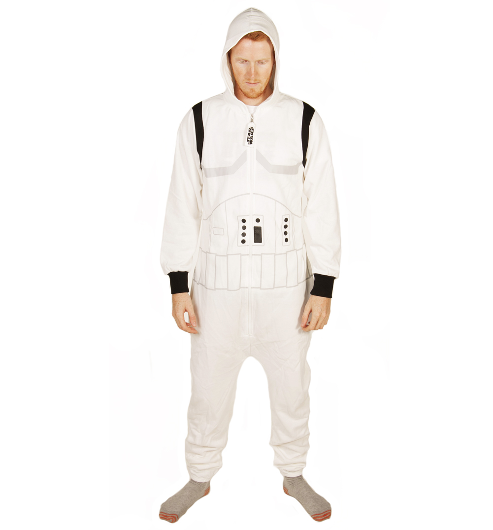 Become an elite soldier of snoozy land with this awesome Stormtrooper uniform onesie! Perfect for lazing around the living room of the Death Star, for fancy dress - or just to look cool on dress down days at work! A must have for any Star Wars fan!
