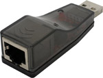 · Converts a USB port to a 10/100 Ethernet connector · Plug your broadband or other network device