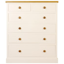 Utopia white painted 4 plus 2 chest furniture