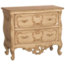 Valbonne French painted 2 drawer carved chest