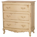 Valbonne French painted 3 drawer plain chest