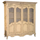 Valbonne French painted 4 door display cabinet