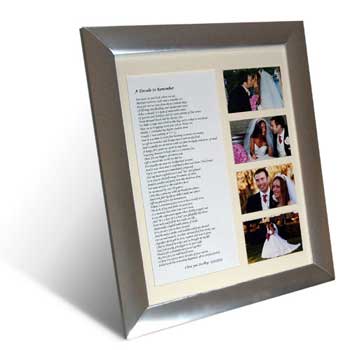 Unbranded Valentine` Framed Personalised Poem with up to 5 Photographs