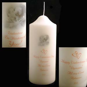 Unbranded Valentines Day Personalised Photo Candle Standard