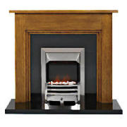 This Valor Contemporary Wellington electric fire suite comes with an oak veneer fully finished surro