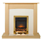 The Valor Perth Traditional Electric fire suite. An unfinished fully veneered surround set with crea