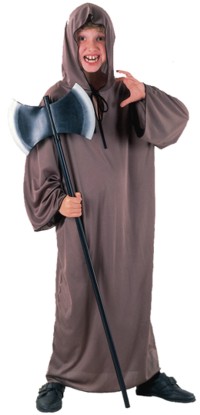 A sinister and ghostly monk or the Grim Reaper himself. Throw this robe over your clothes to stay