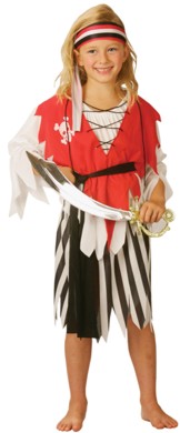 Value Costume: Child Pirate Girl (Small 3-5 yrs)