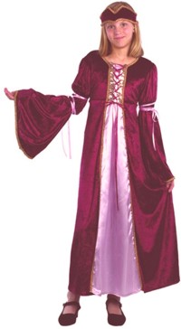 Another pretty Shakespearian style dress for medieval little girls. It makes a perfect Maid Marion