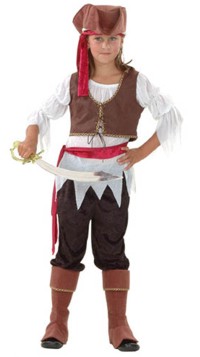 Value Costume: Girls Caribbean Pirate (S 3-5 yrs)